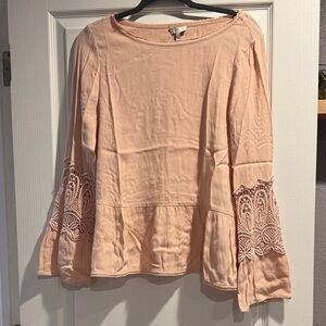 Joie Blush Lace Detail Blouse